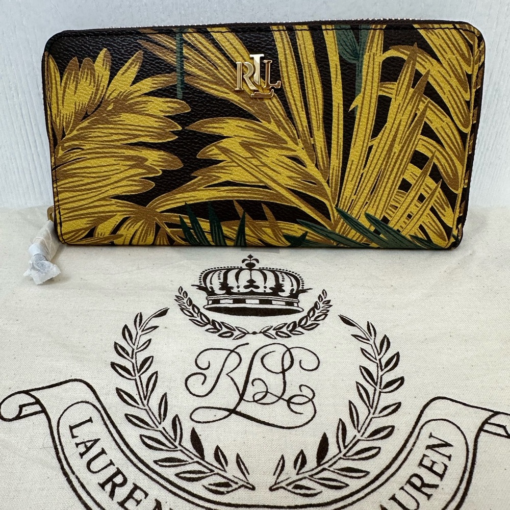 Ralph Lauren Amberly Zip Wallet Cargo Olive